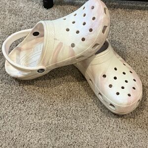 CROCS Women's Sandals in Cream and Pink